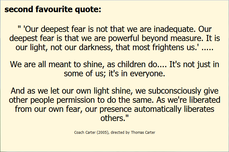 my second favourite quote from the movie Coach Carter (2005)